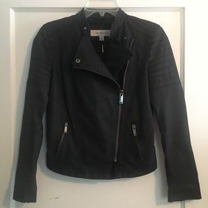 Black Calvin Klein moto jacket